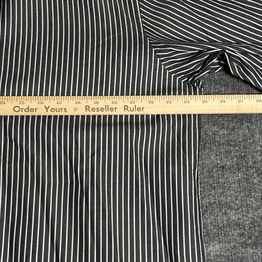 Banana Republic Shirt Mens XL Black White‎ Stripe Button Up Long Sleeve Cotton